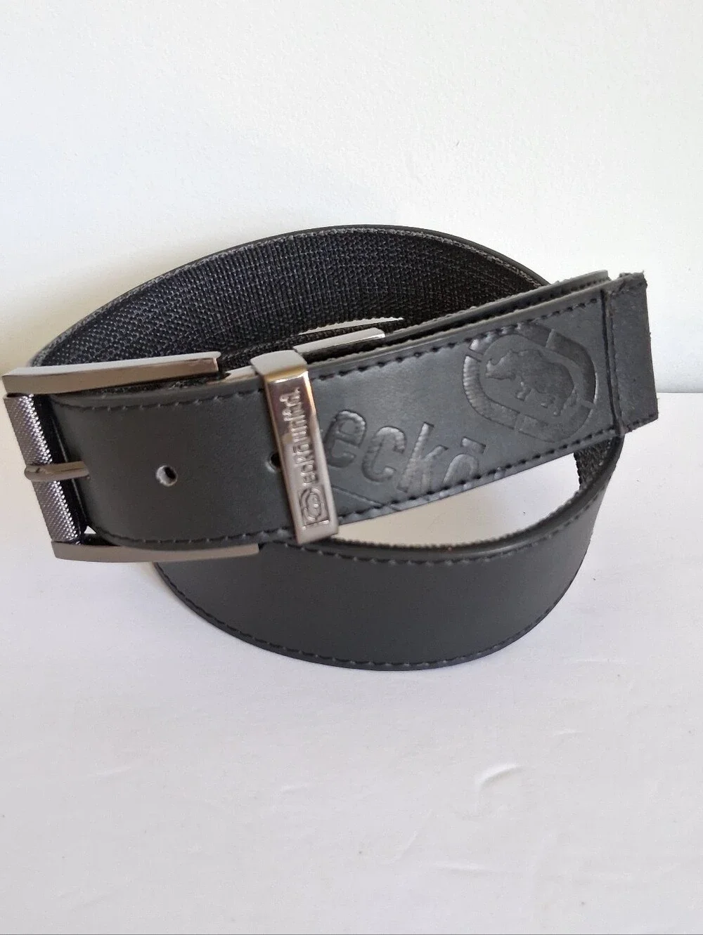 Eckō Unitd Leather/Fabric Belt Size 36 Black